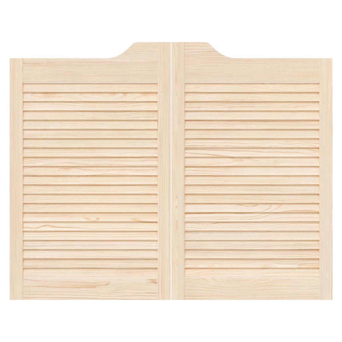 Svingdøre 2 stk. 80 x 50 cm Massivt fyrretræ Naturfarvet