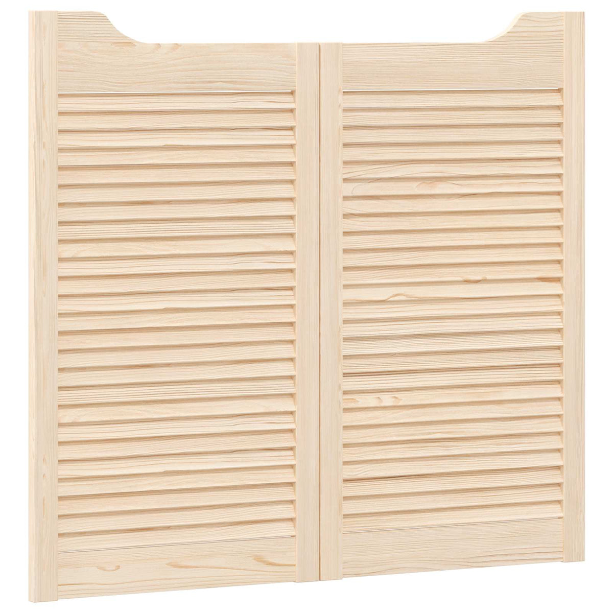 Svingdøre 2 stk. 90 x 50 cm Massivt fyrretræ Naturfarvet