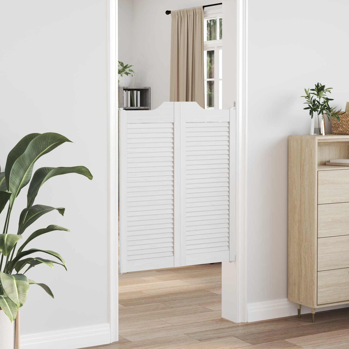 Svingdøre 100 x 40 cm Massivt fyrretræ Hvid