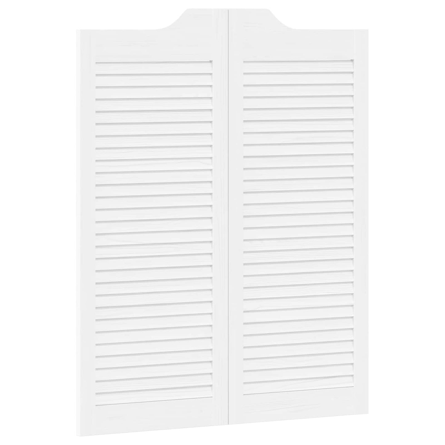 Svingdøre 2 stk. 100 x 40 cm Massivt fyrretræ Hvid