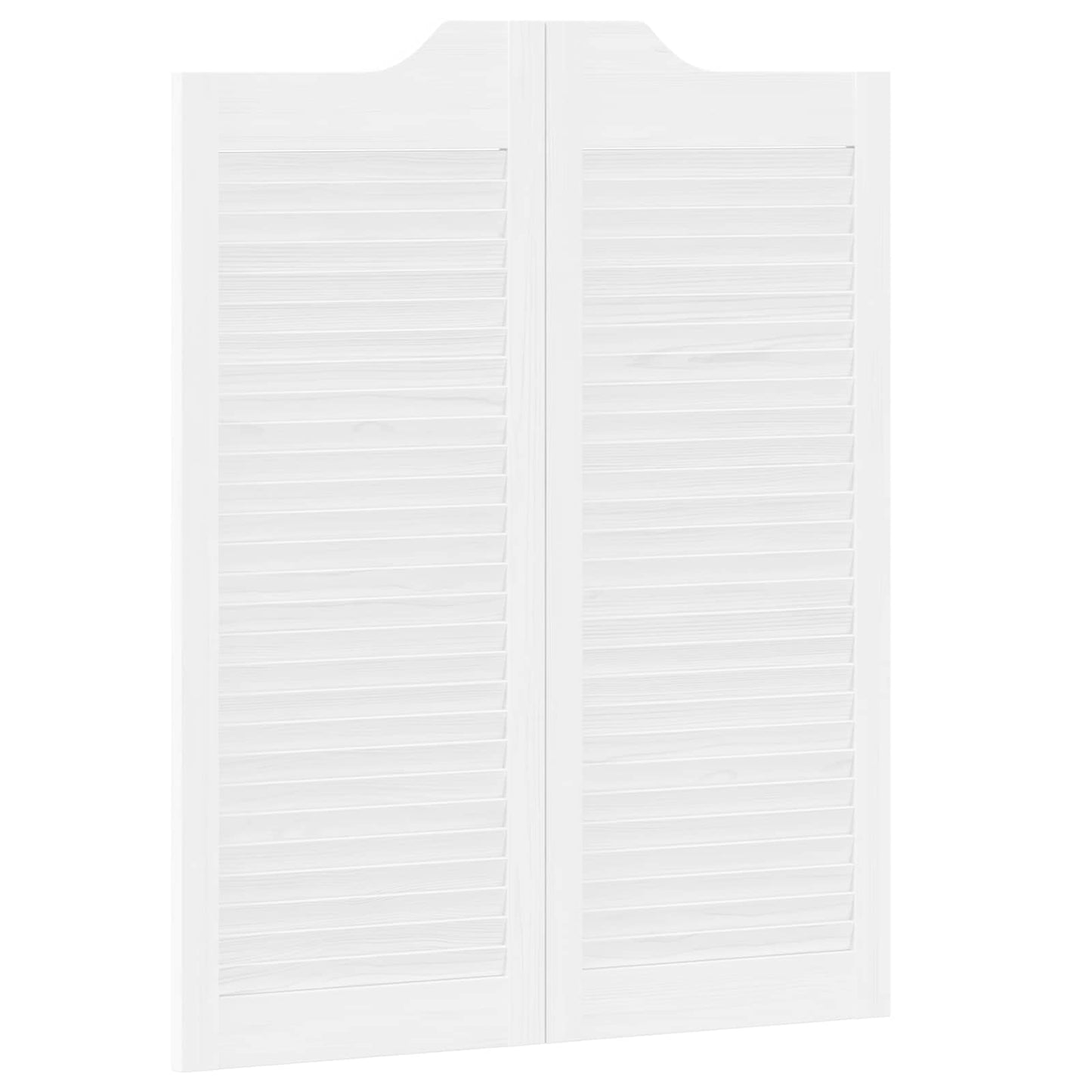 Svingdøre 2 stk. 100 x 40 cm Massivt fyrretræ Hvid