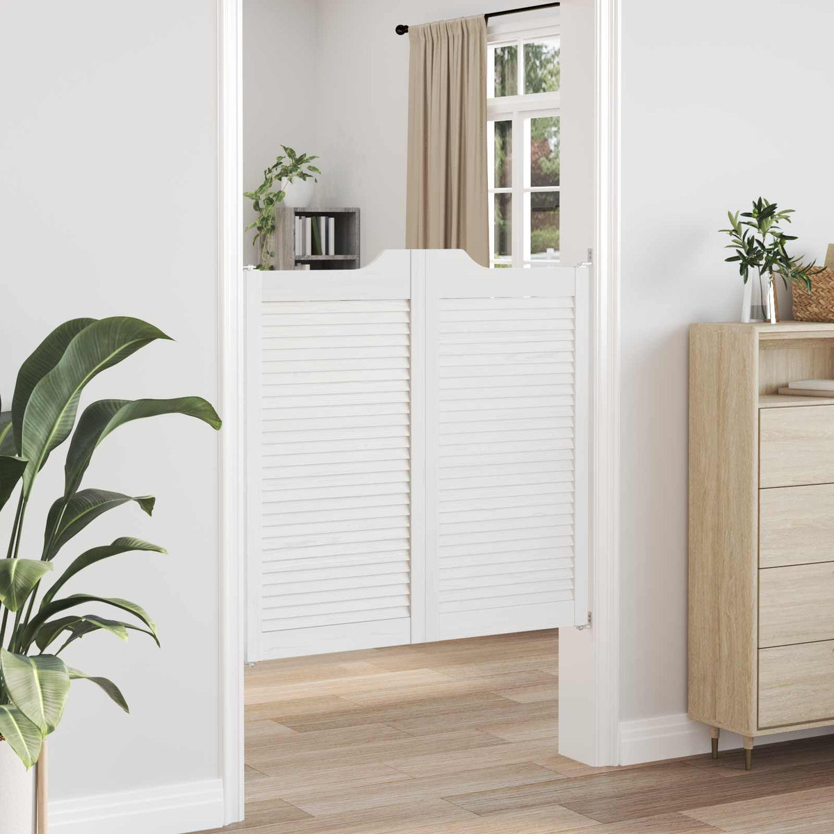 Svingdøre 100 x 50 cm Massivt fyrretræ Hvid