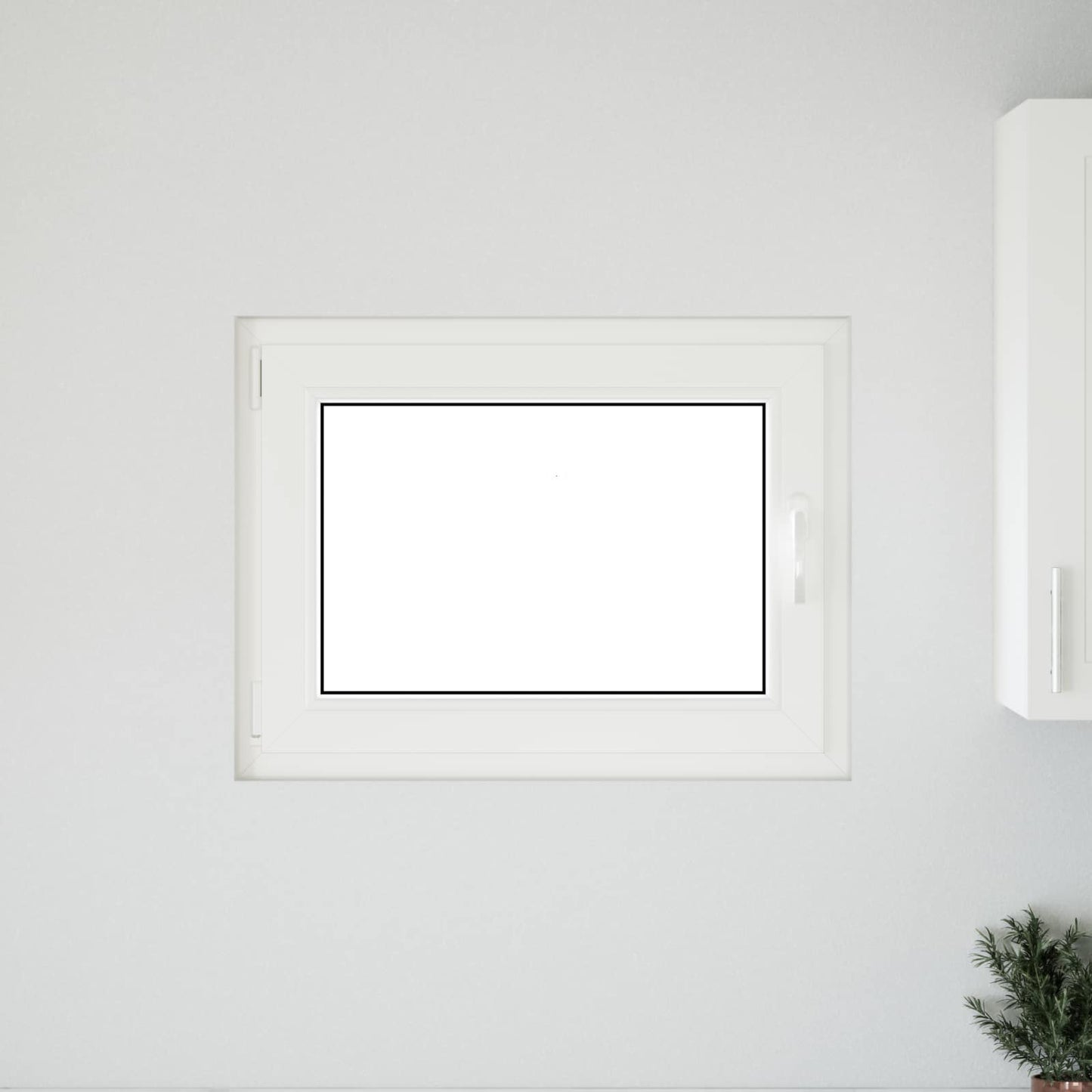 Kældervindue indvendig farve hvid RISOR 80 x 60 cm