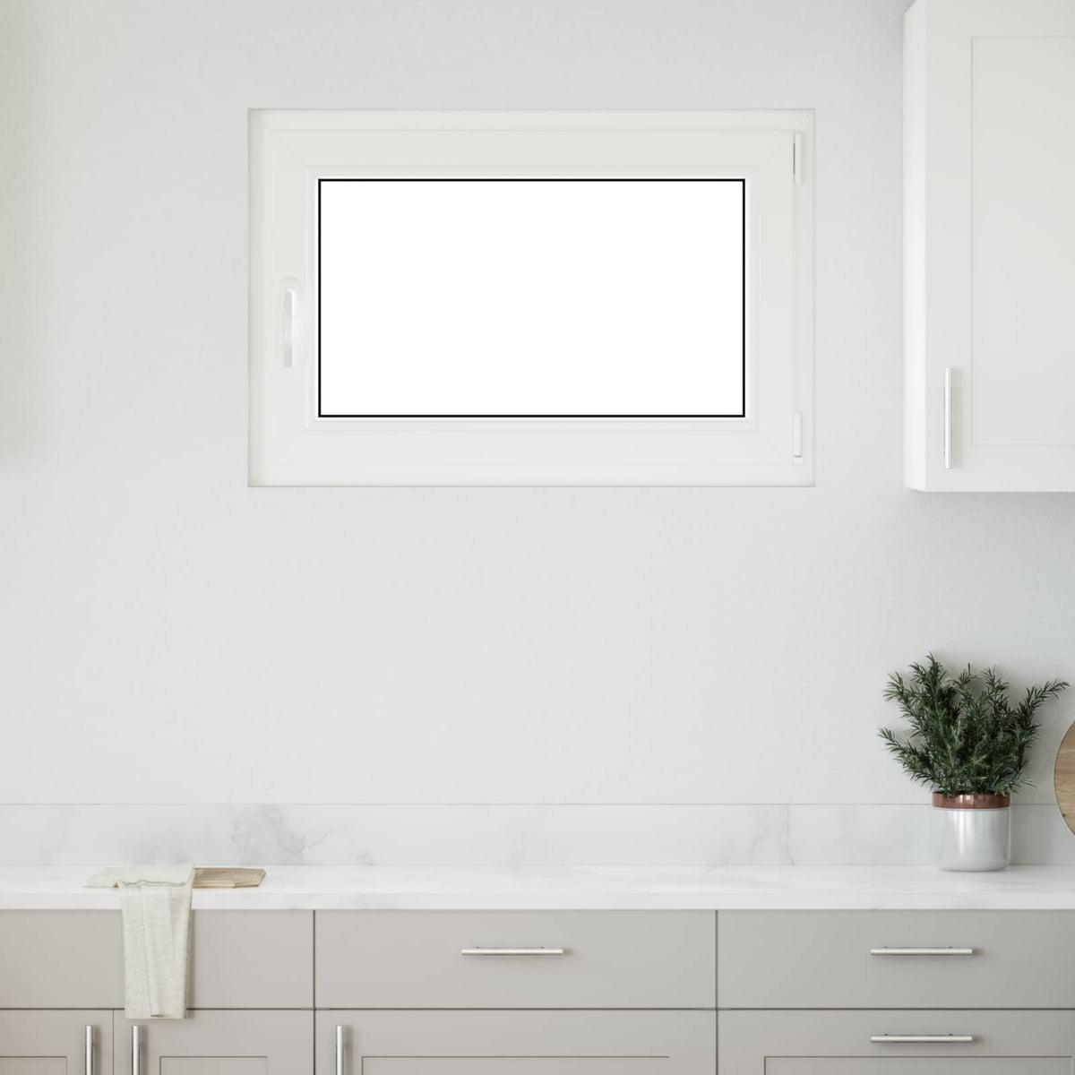 Kældervindue indvendig farve hvid RISOR 90 x 50 cm