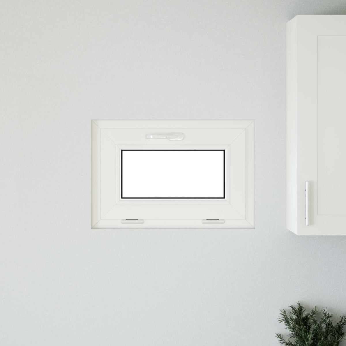 Kældervindue RISOR 60 x 40 cm PVC og klart, almindeligt glas