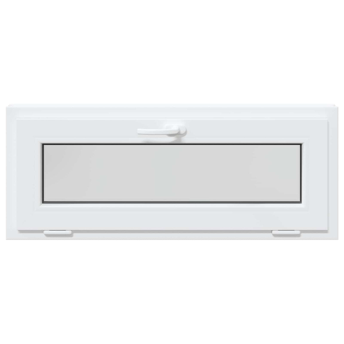 Kældervindue RISOR 110 x 40 cm PVC og klart, almindeligt glas