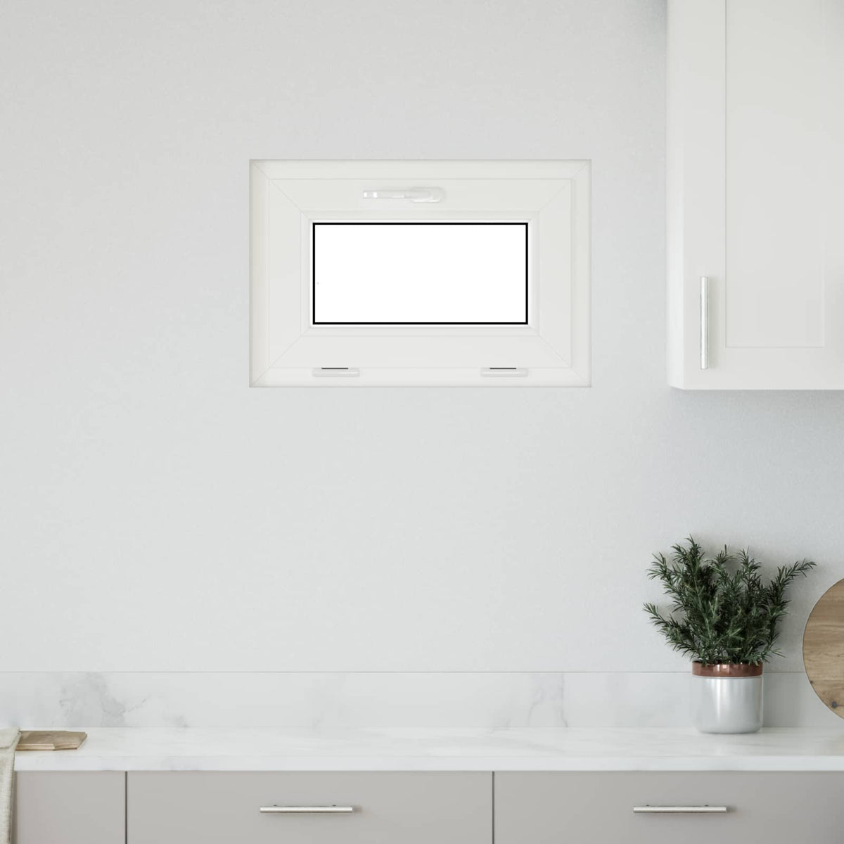 Kældervindue RISOR 60 x 40 cm PVC og klart, almindeligt glas
