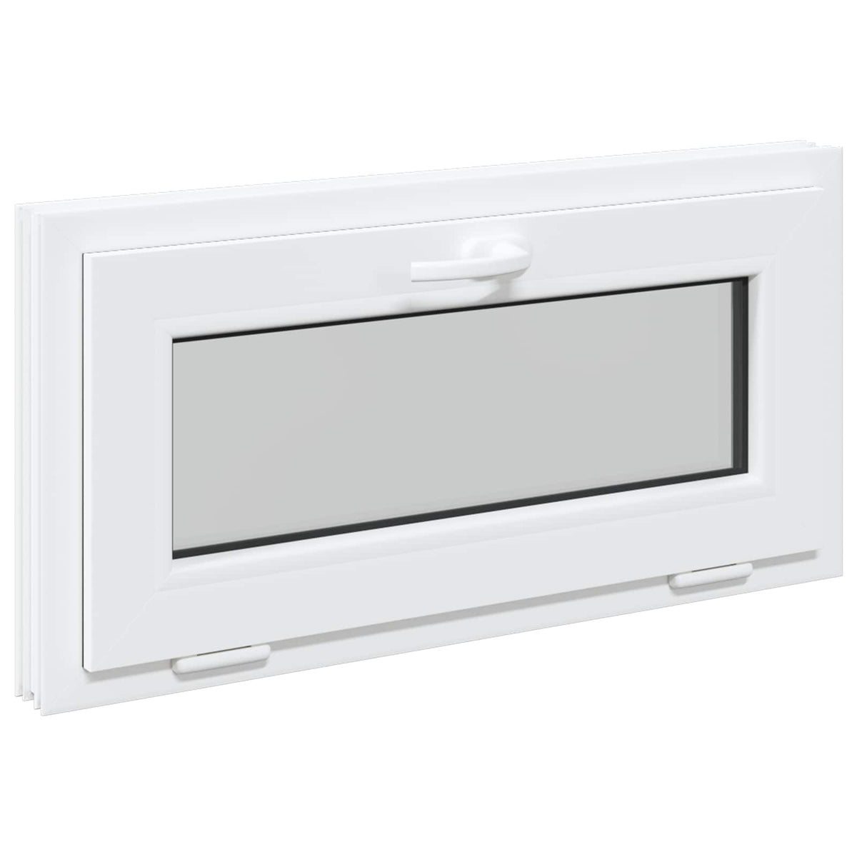 Kældervindue RISOR 80 x 40 cm PVC og klart, almindeligt glas