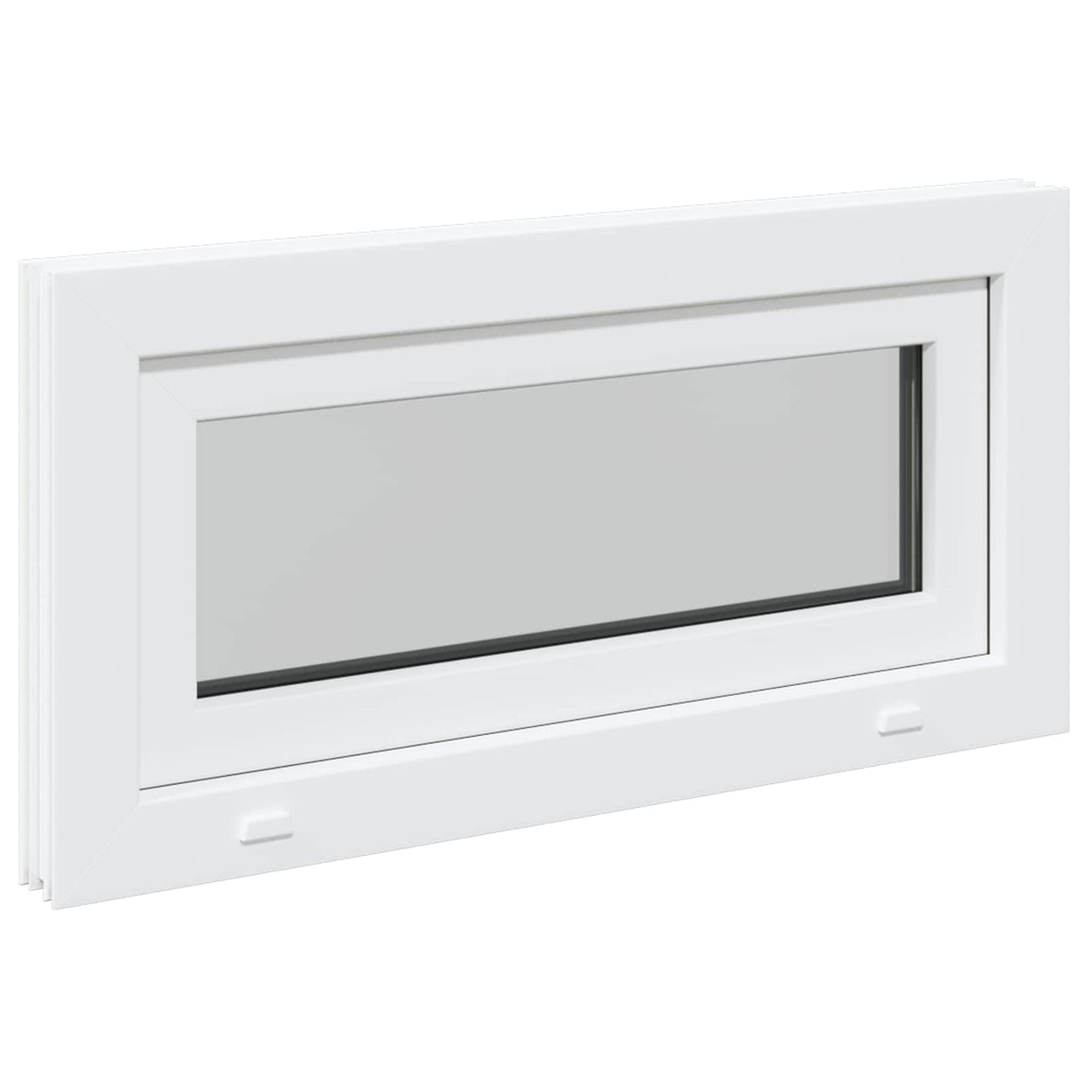 Kældervindue RISOR 80 x 40 cm PVC og klart, almindeligt glas