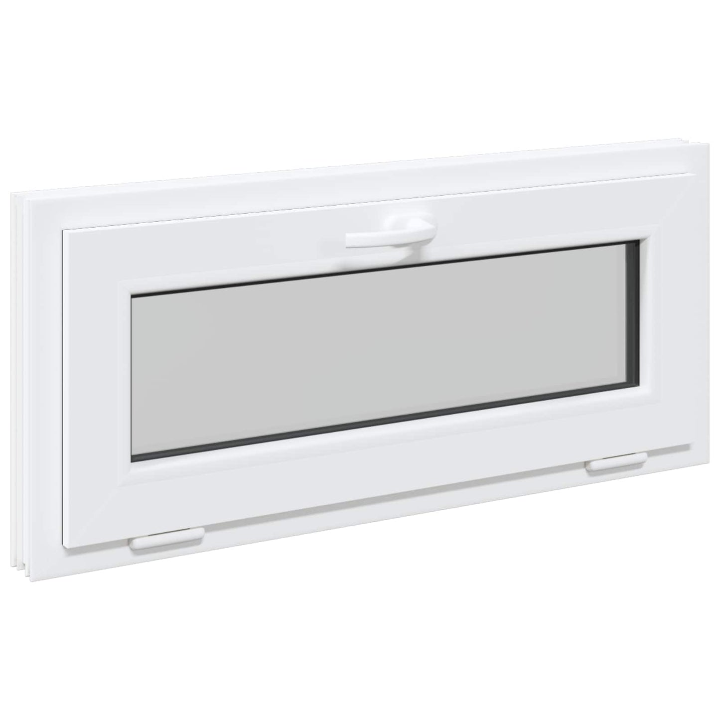 Kældervindue RISOR 90 x 40 cm PVC og klart, almindeligt glas