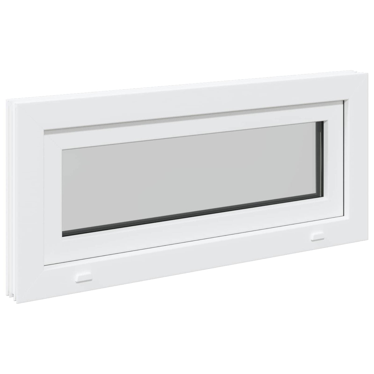 Kældervindue RISOR 90 x 40 cm PVC og klart, almindeligt glas