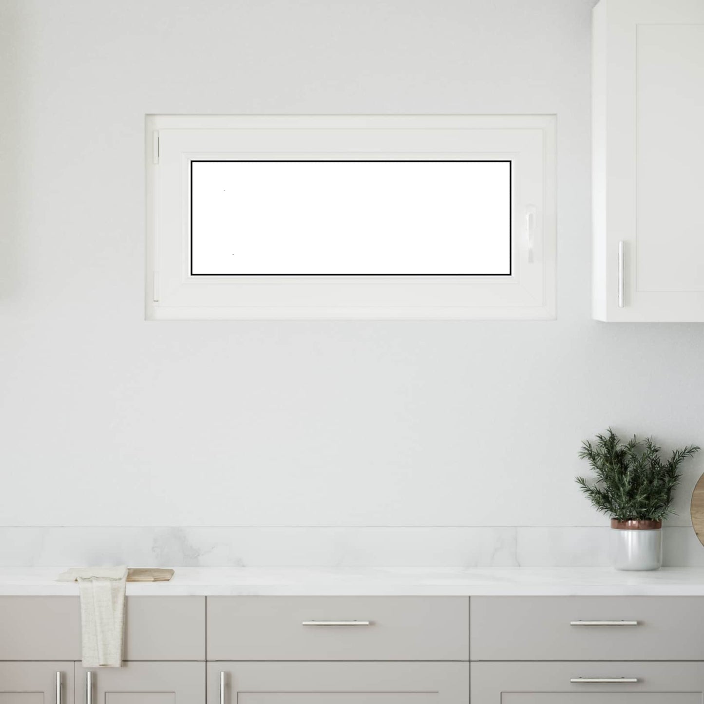 Kældervindue indvendig farve hvid RISOR 100 x 50 cm