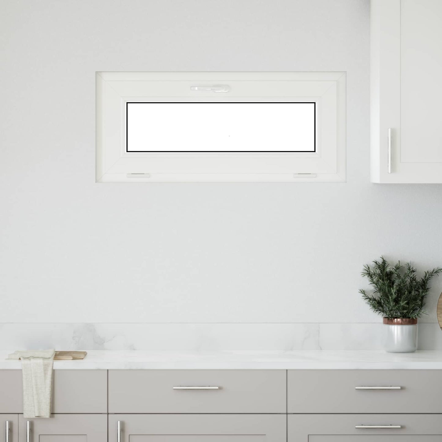 Kældervindue indvendig farve hvid RISOR 90 x 40 cm