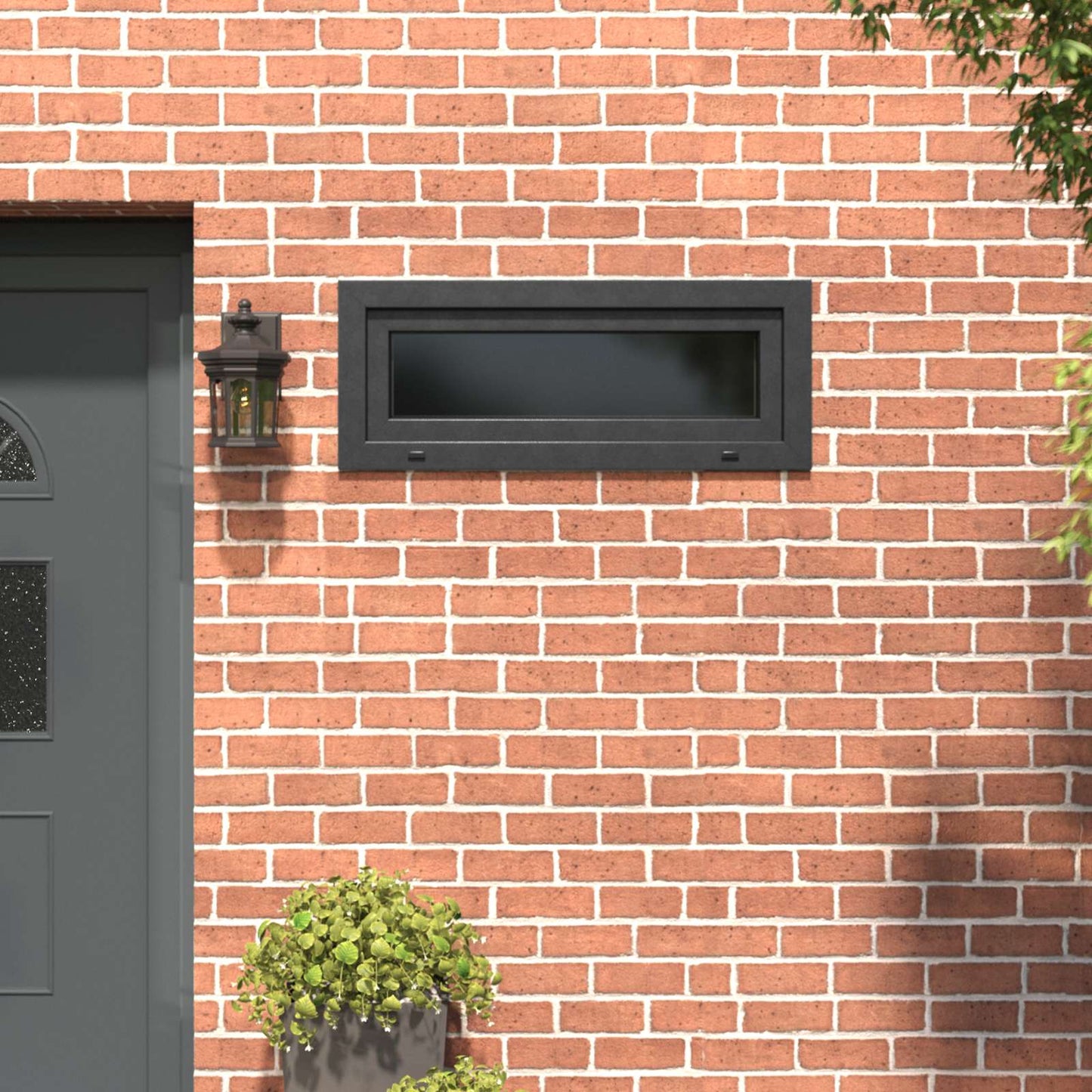 Kældervindue RISOR 100 x 40 cm PVC og klart, almindeligt glas