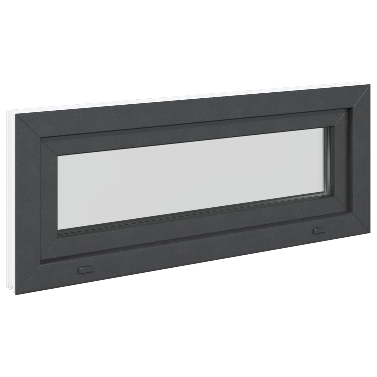 Kældervindue RISOR 100 x 40 cm PVC og klart, almindeligt glas