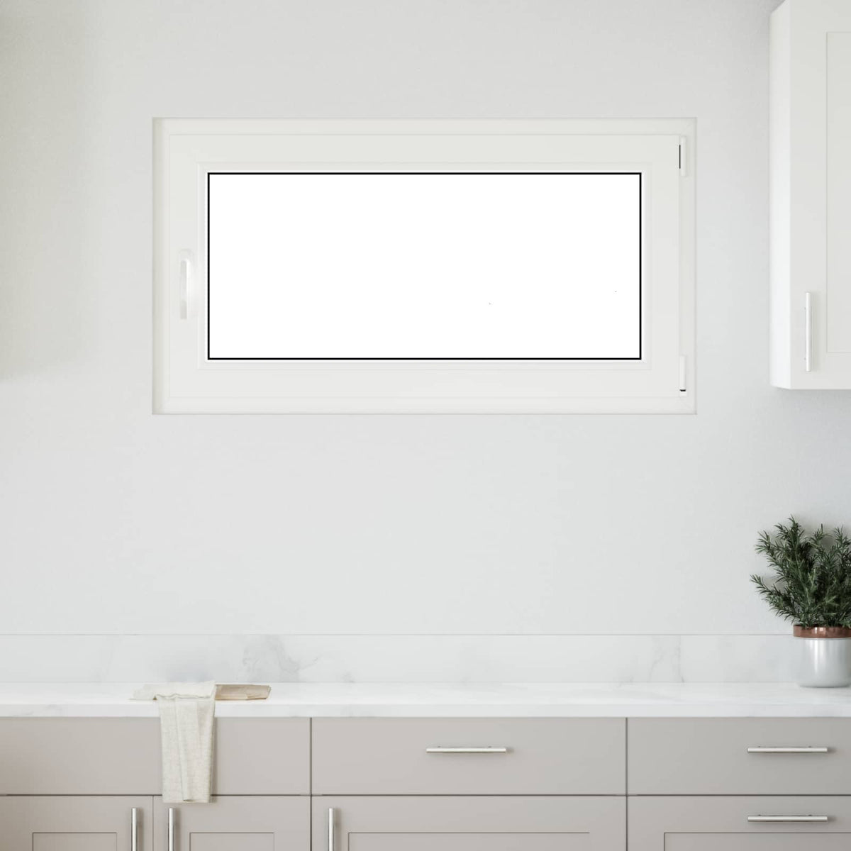 Kældervindue indvendig farve hvid RISOR 110 x 60 cm