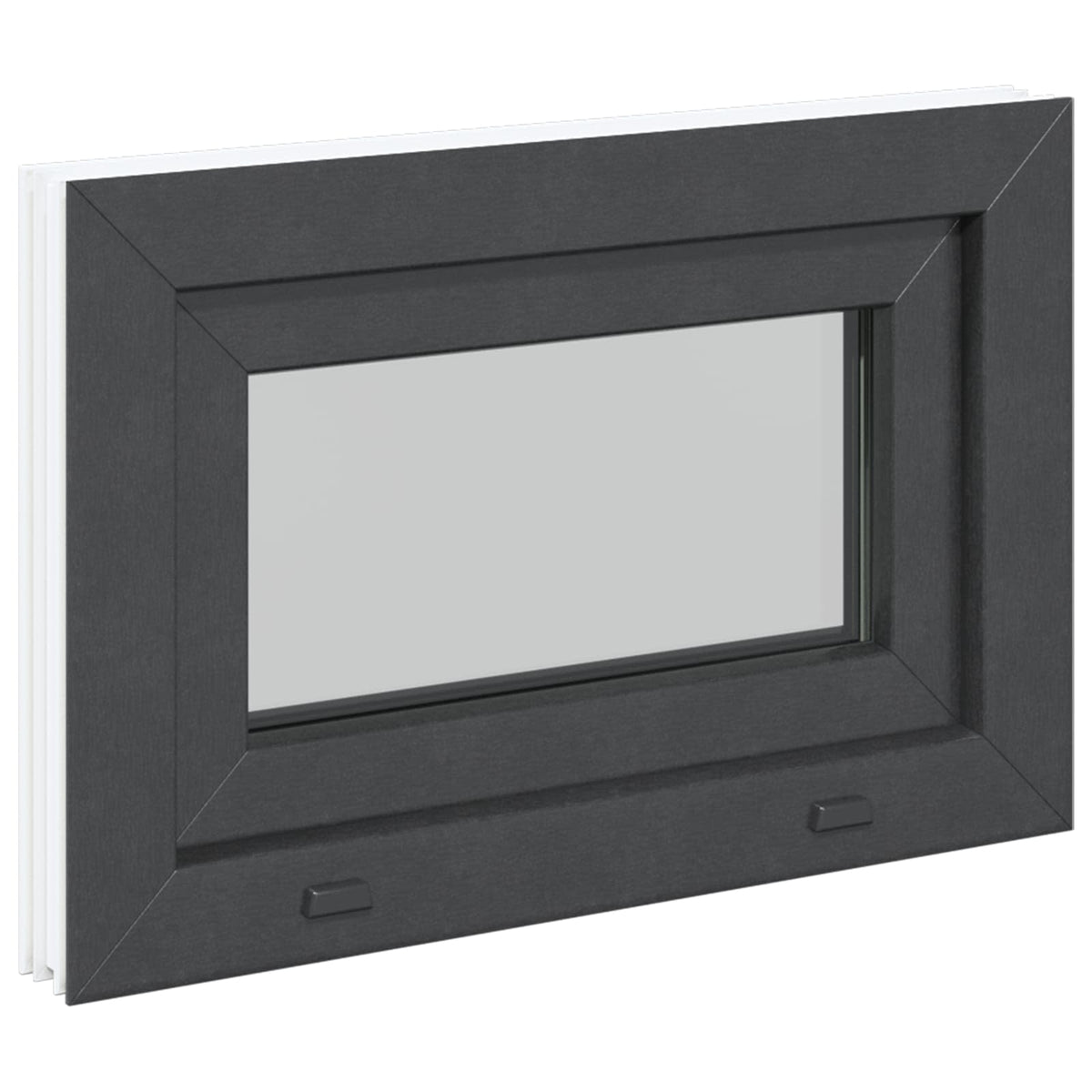 Kældervindue RISOR 60 x 40 cm PVC og klart, almindeligt glas