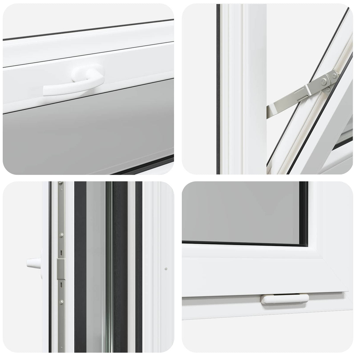 Kældervindue RISOR 90 x 40 cm PVC og klart, almindeligt glas