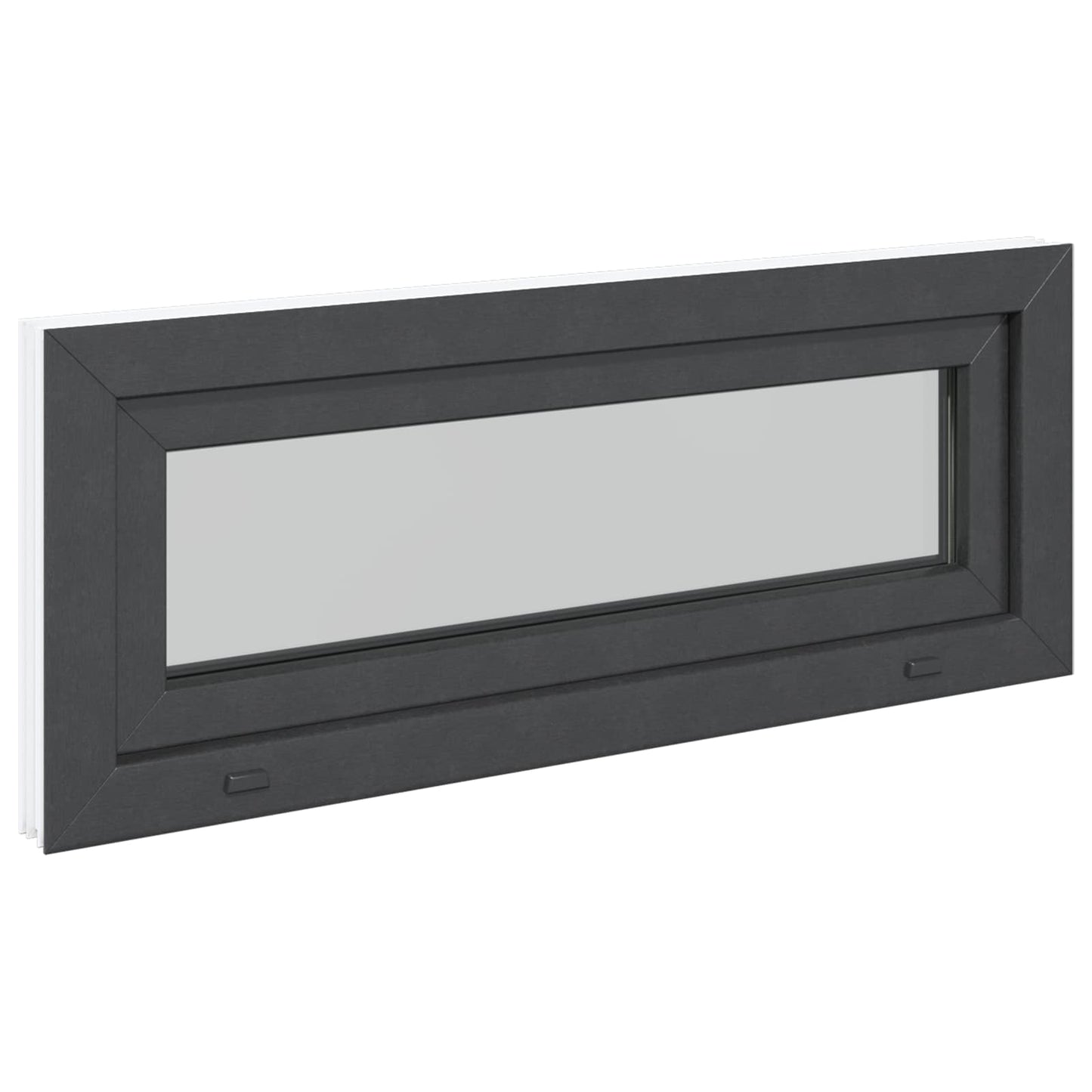 Kældervindue RISOR 100 x 40 cm PVC og klart, almindeligt glas