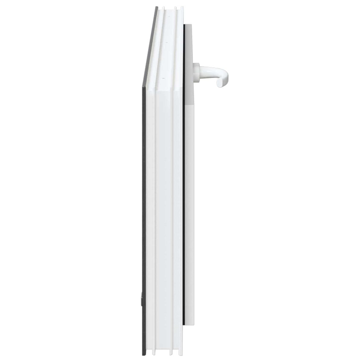 Kældervindue RISOR 100 x 40 cm PVC og klart, almindeligt glas