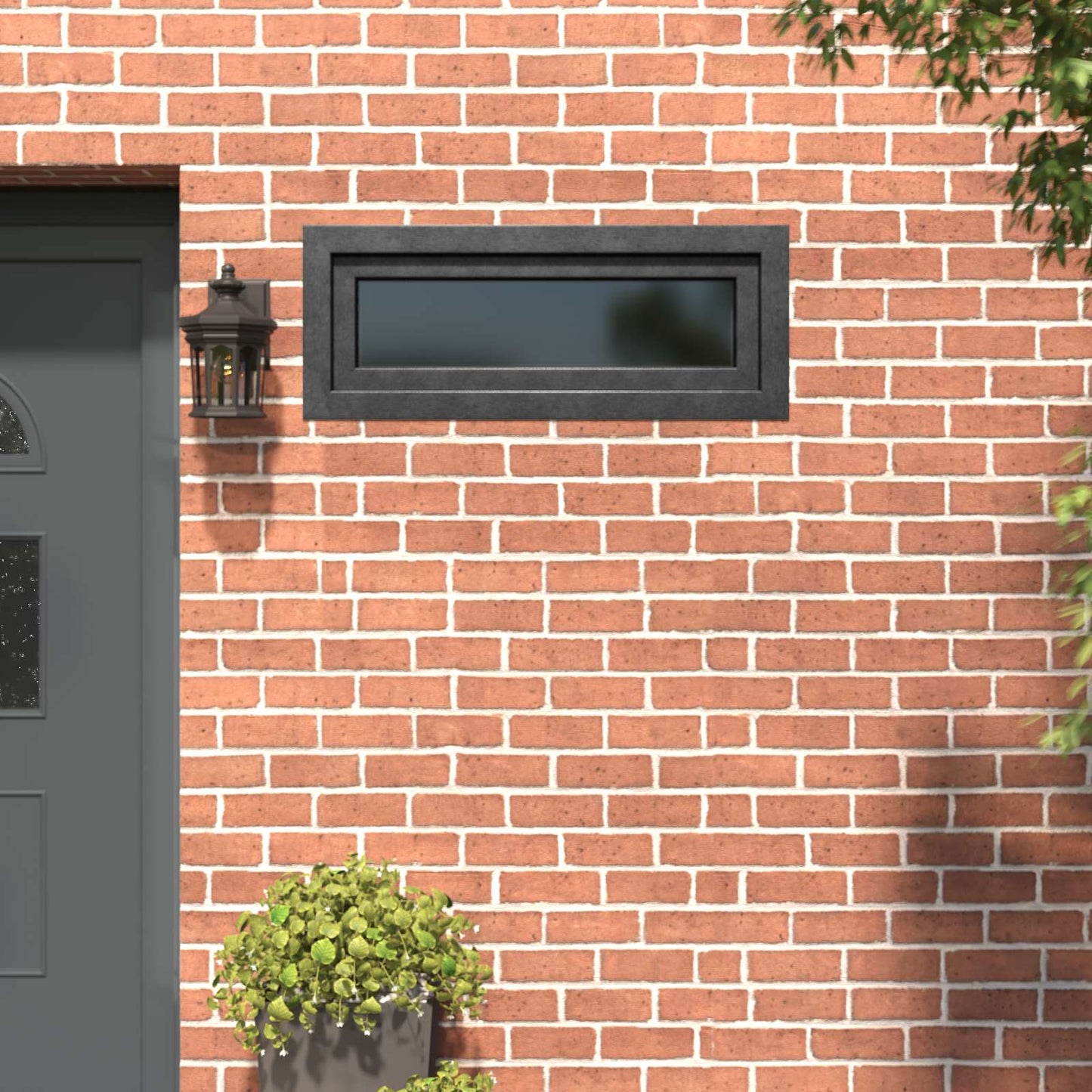 Kældervindue RISOR 110 x 40 cm PVC og klart, almindeligt glas