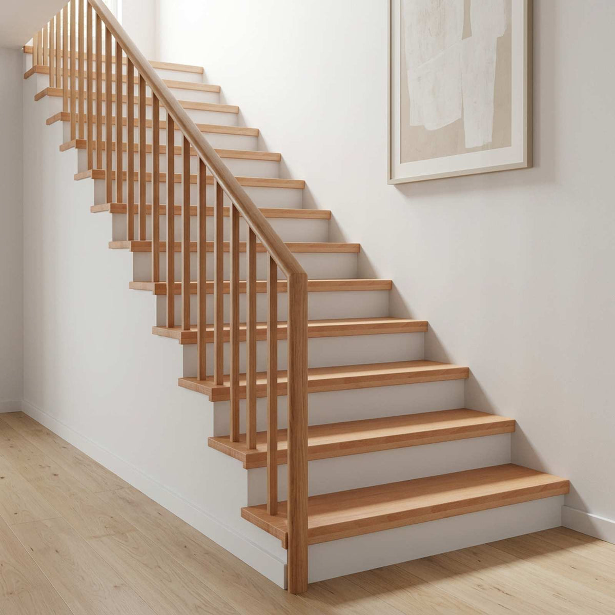 Trappetrin 2 stk. 90 x 30 x 2 cm Naturfarvet Solid bøg