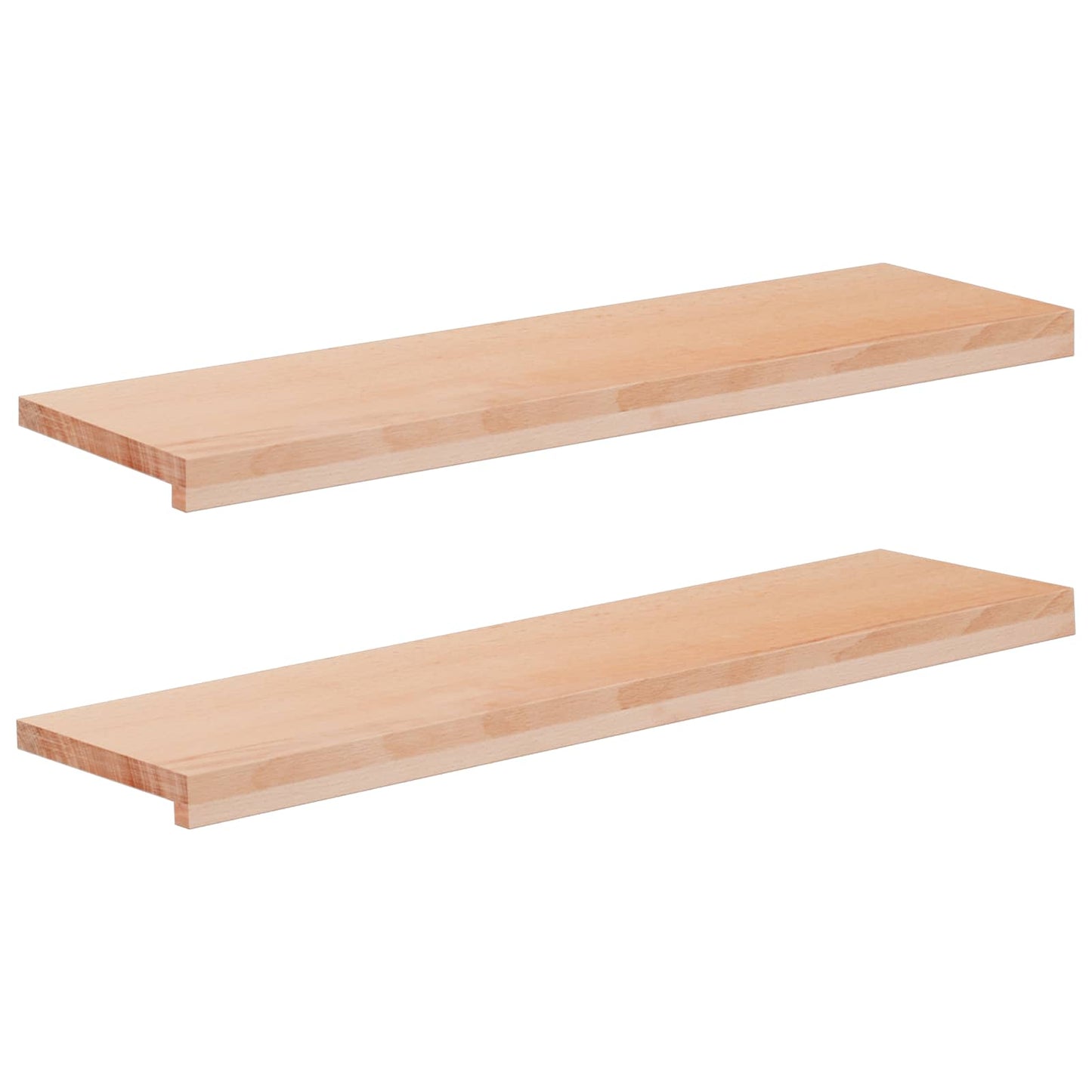 Trappetrin 2 stk. 90 x 30 x 2 cm Naturfarvet Solid bøg