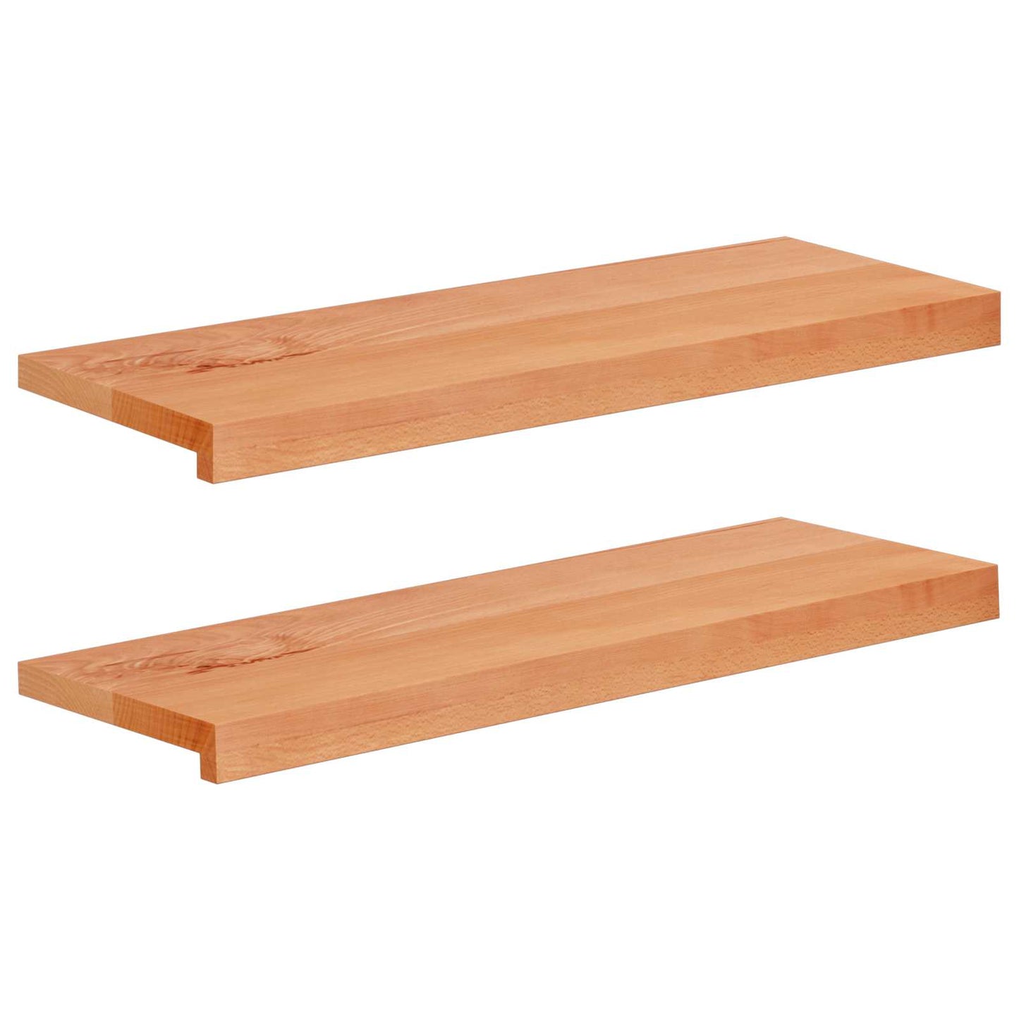 Trappetrin 2 stk. 80 x 25 x 2 cm Lak Solid bøg