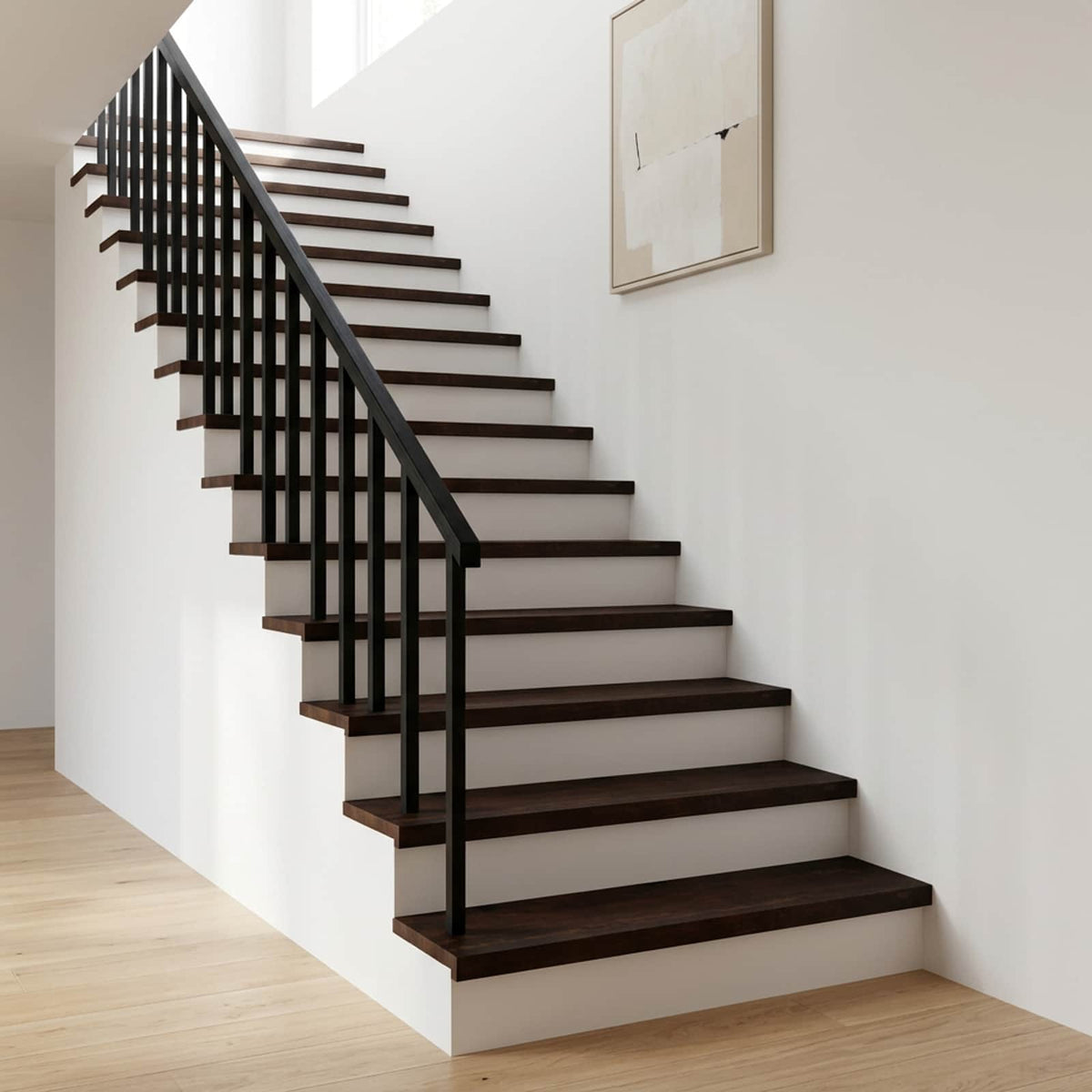 Trappetrin 8 stk. 120 x 25 x 2 cm Mørk Brun Solid bøg