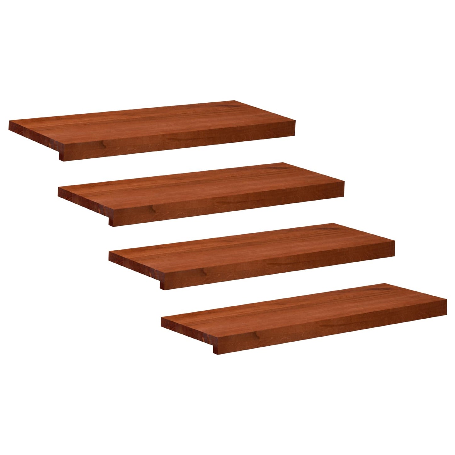 Trappetrin 4 stk. 70 x 30 x 2 cm Brun Solid bøg