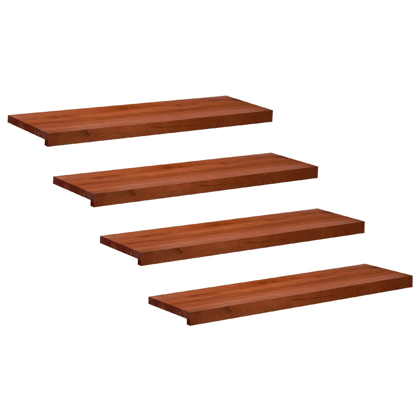Trappetrin 4 stk. 90 x 30 x 2 cm Brun Solid bøg