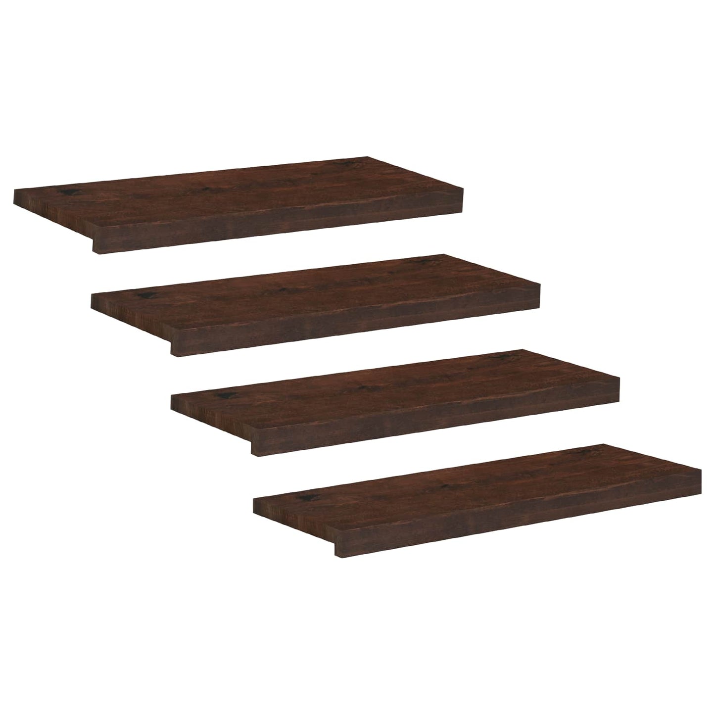 Trappetrin 4 stk. 70 x 25 x 2 cm Mørk Brun Solid bøg