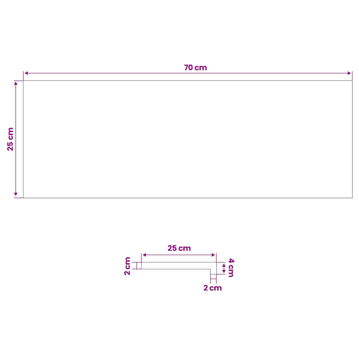 Trappetrin 12 stk. 70 x 25 x 2 cm Naturfarvet Solid bøg