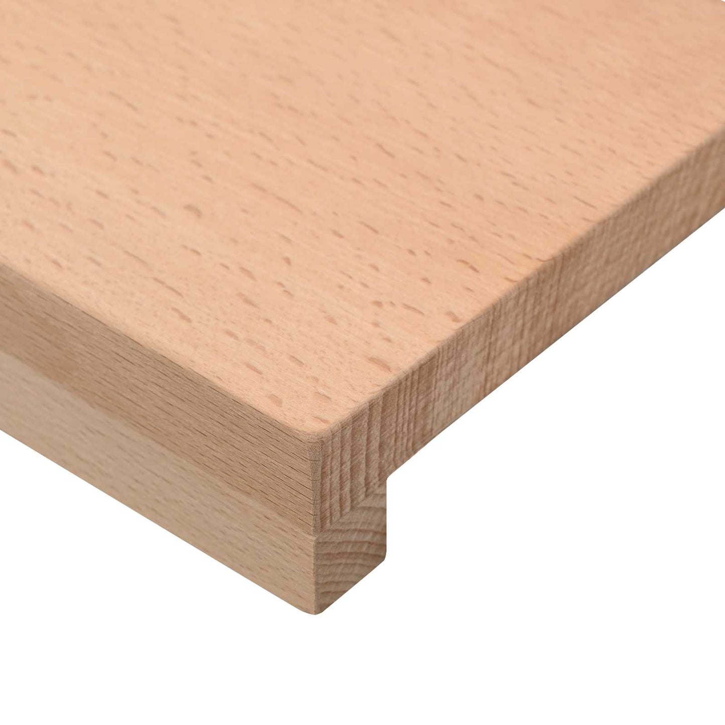 Trappetrin 12 stk. 120 x 30 x 2 cm Naturfarvet Solid bøg