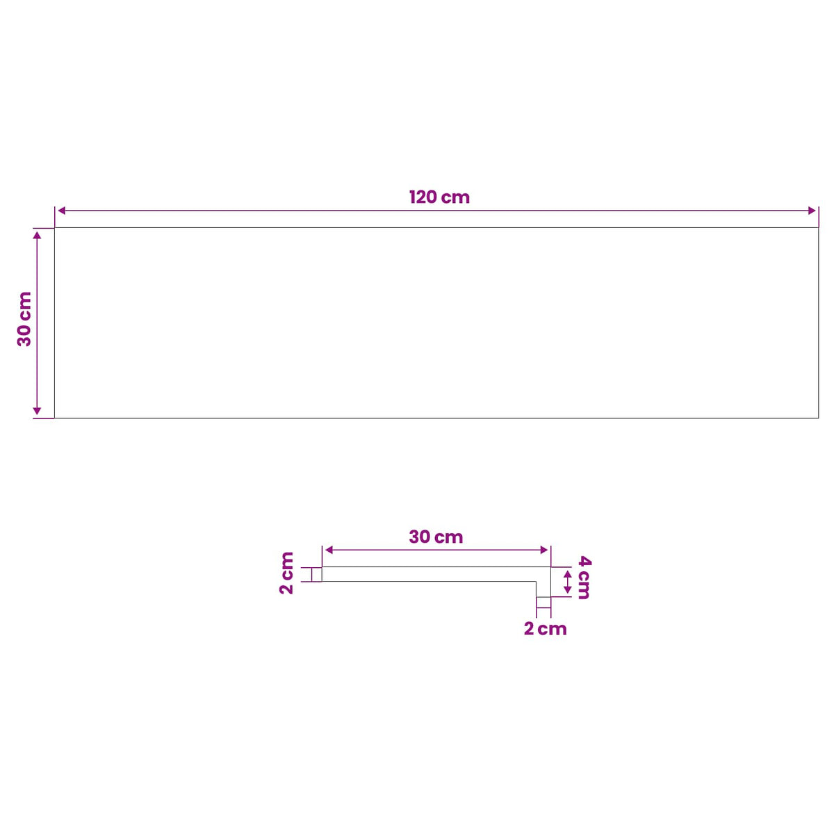 Trappetrin 12 stk. 120 x 30 x 2 cm Naturfarvet Solid bøg