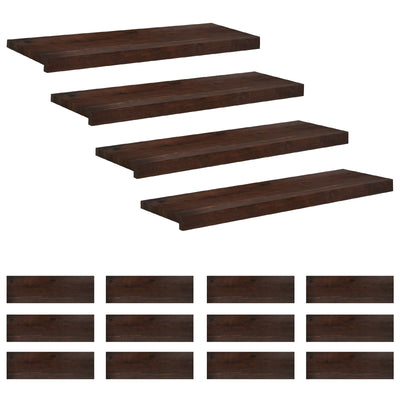 Trappetrin 16 stk. 70 x 25 x 2 cm Mørk Brun Solid bøg