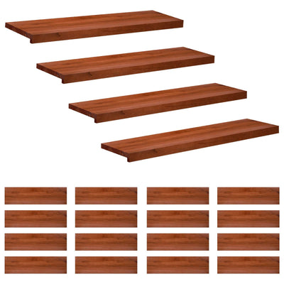 Trappetrin 20 stk. 100 x 25 x 2 cm Brun Solid bøg