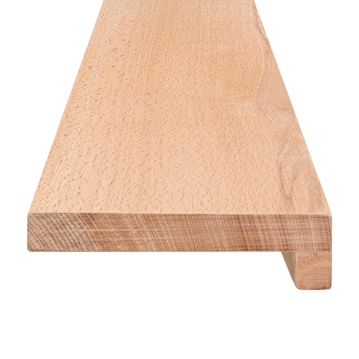 Vindueskarme 2 stk. Naturfarvet 120 x 25 x 2 cm Solid bøg