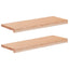 Vindueskarme 2 stk. Naturfarvet 70 x 30 x 2 cm Solid bøg