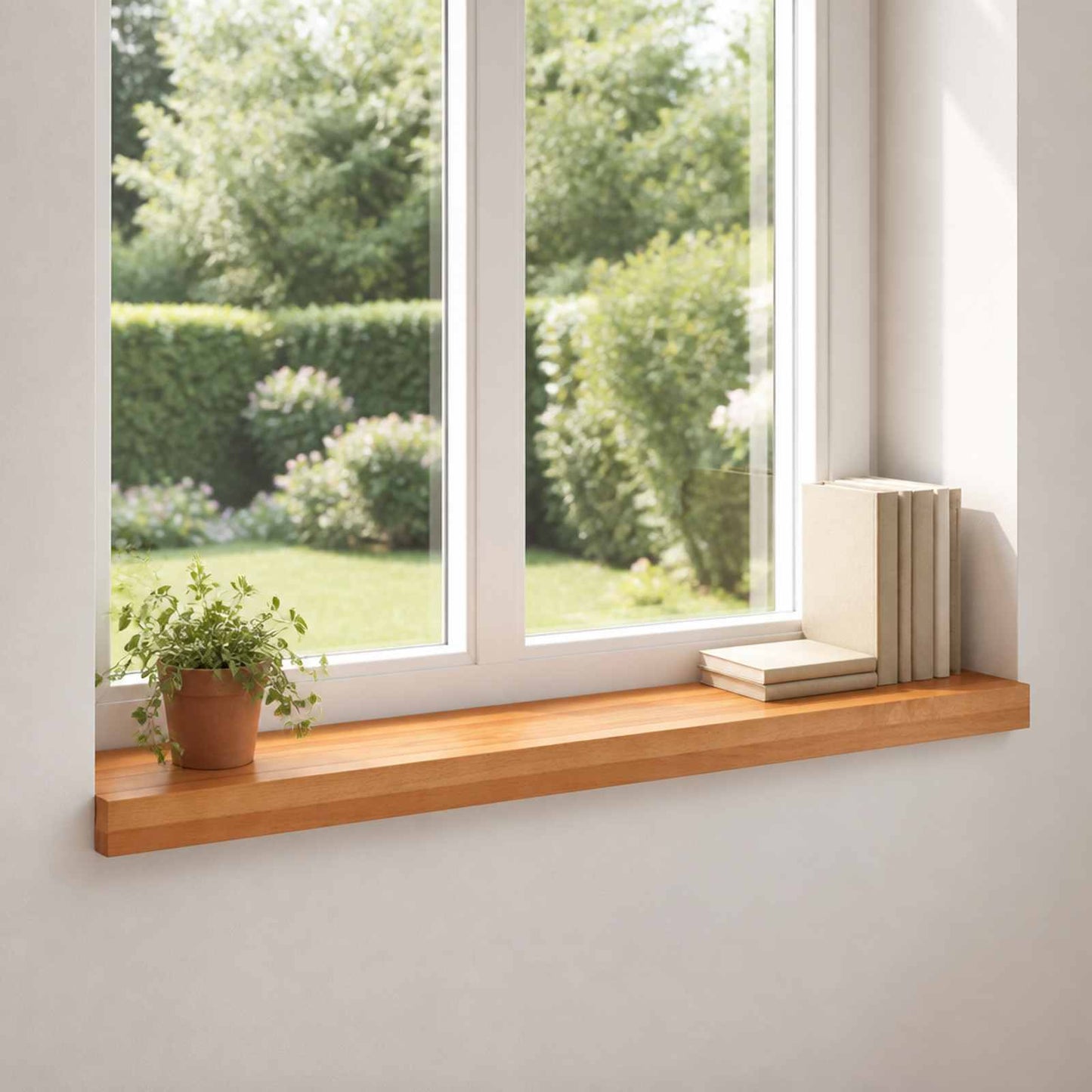 Vindueskarme 2 stk. Lys Brun 90 x 15 x 2 cm Solid bøg