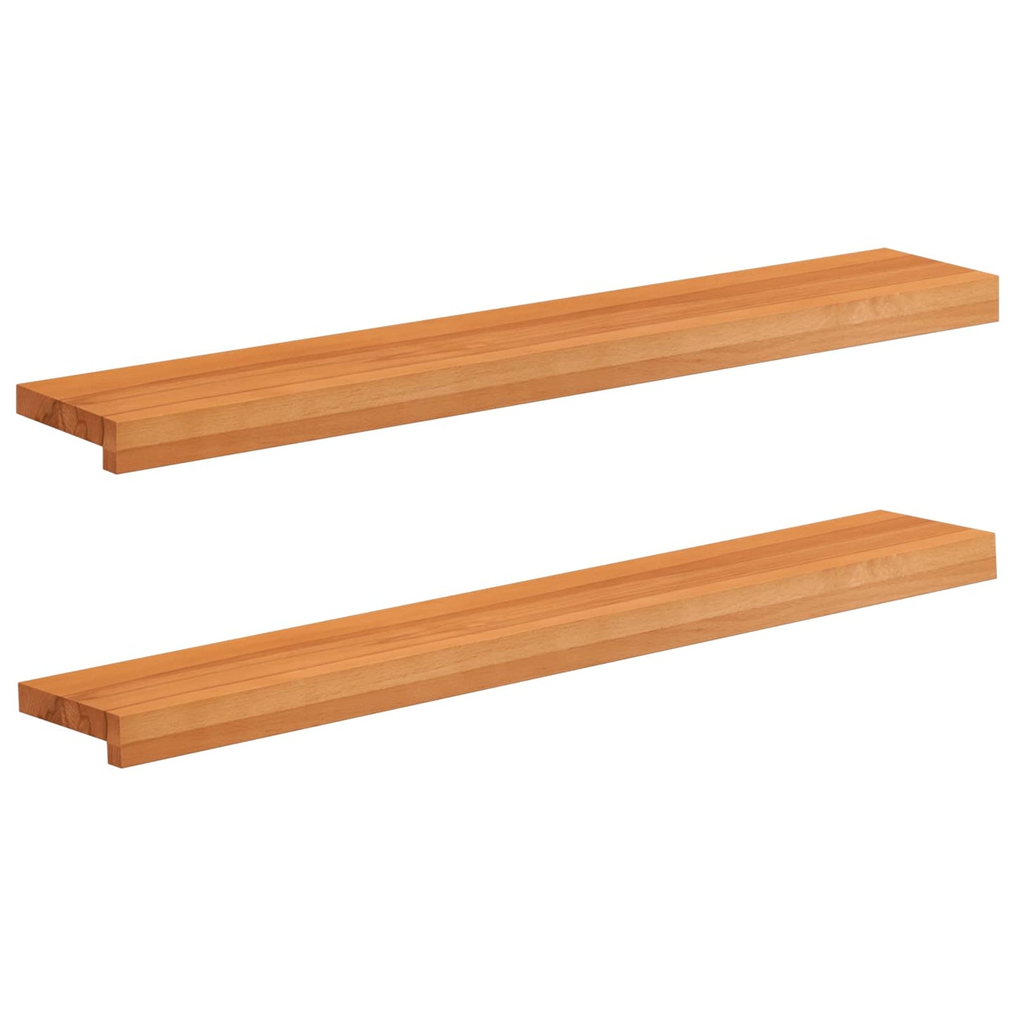 Vindueskarme 2 stk. Lys Brun 90 x 15 x 2 cm Solid bøg