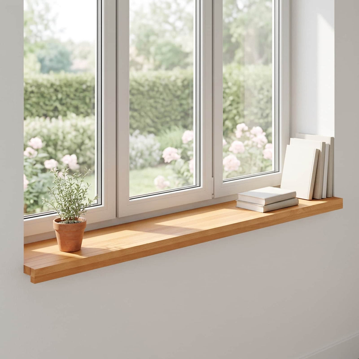 Vindueskarme 2 stk. Lys Brun 160 x 15 x 2 cm Solid bøg