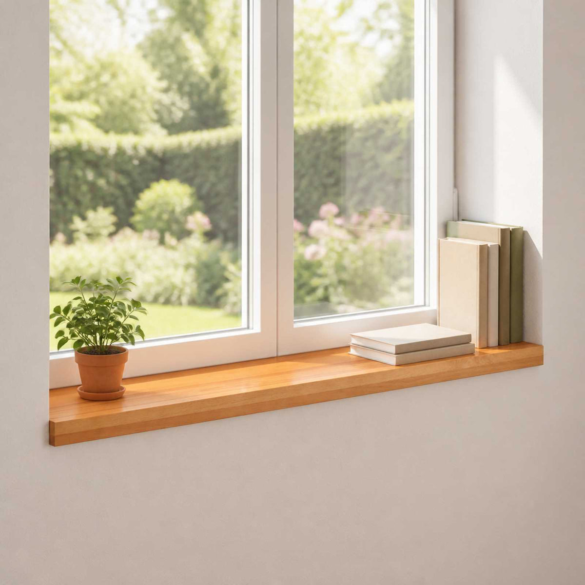 Vindueskarme 2 stk. Lys Brun 90 x 20 x 2 cm Solid bøg
