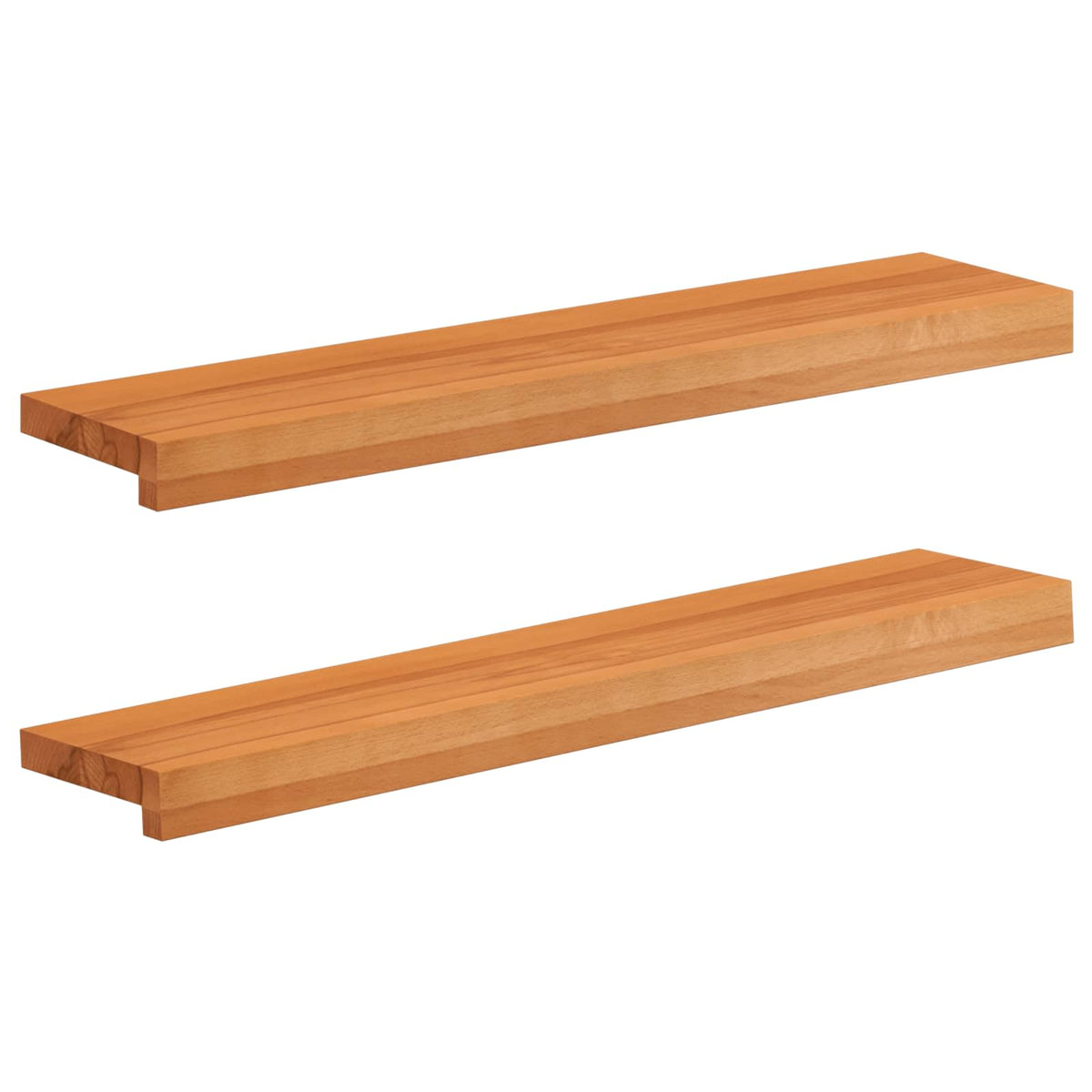 Vindueskarme 2 stk. Lys Brun 80x 20 x 2 cm Solid bøg