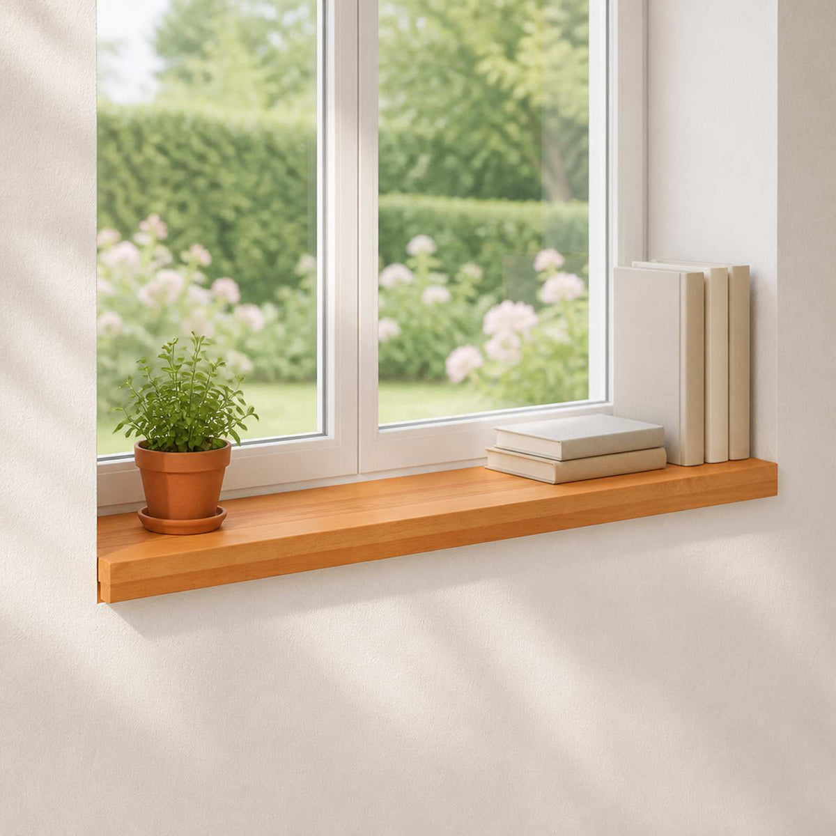 Vindueskarme 2 stk. Lys Brun 100 x 25 x 2 cm Solid bøg