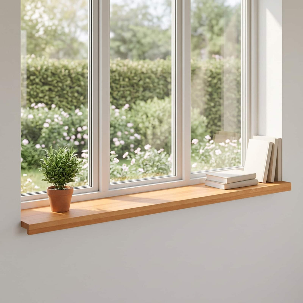 Vindueskarme 2 stk. Lys Brun 160 x 25 x 2 cm Solid bøg