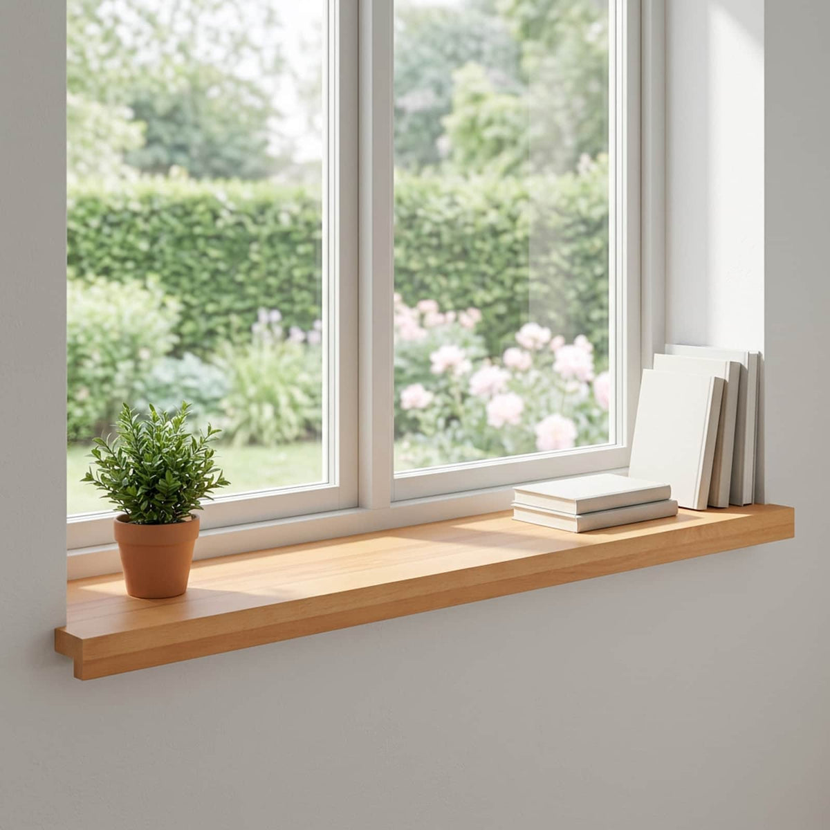 Vindueskarme 2 stk. Lys Brun 70 x 30 x 2 cm Solid bøg