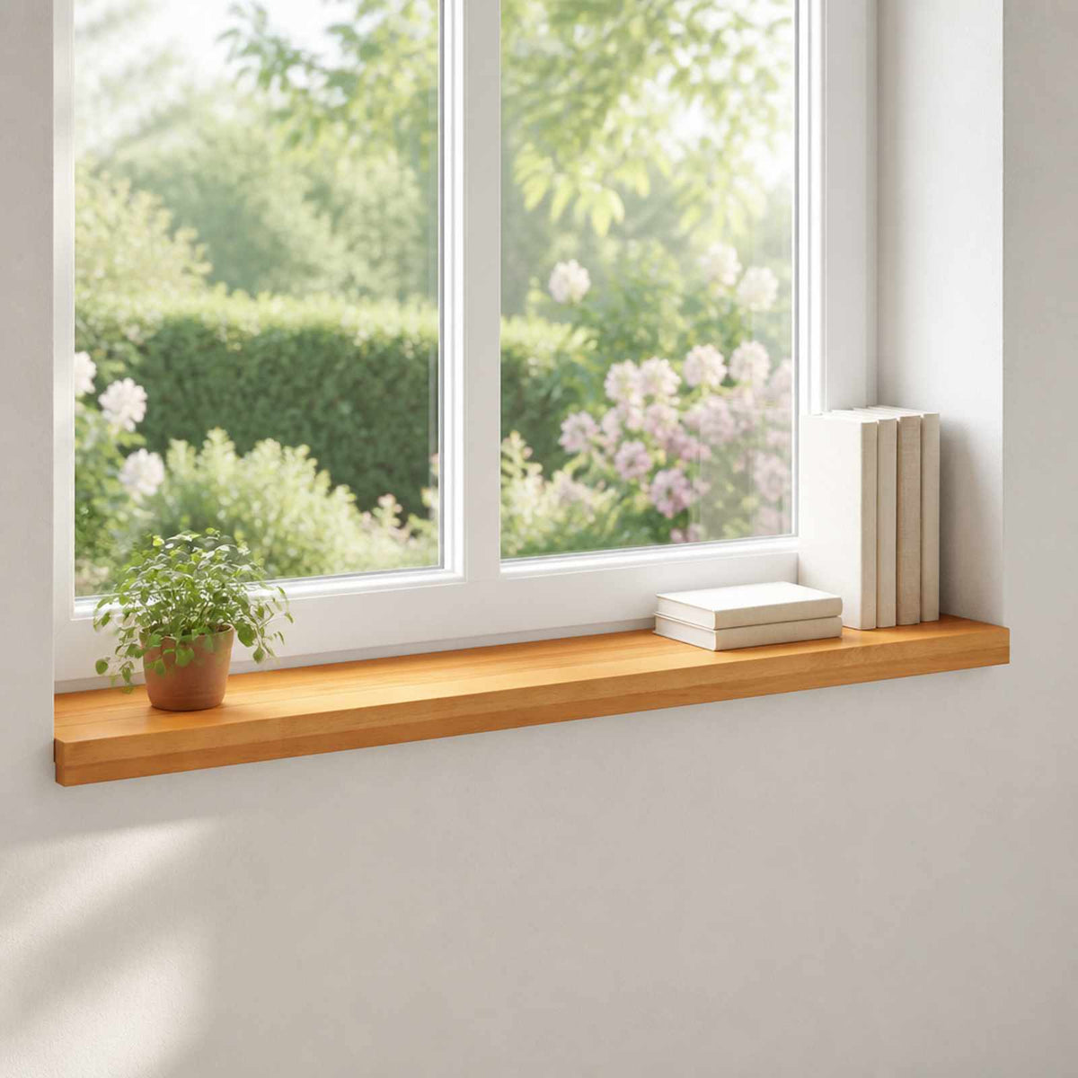 Vindueskarme 2 stk. Lys Brun 100 x 30 x 2 cm Solid bøg