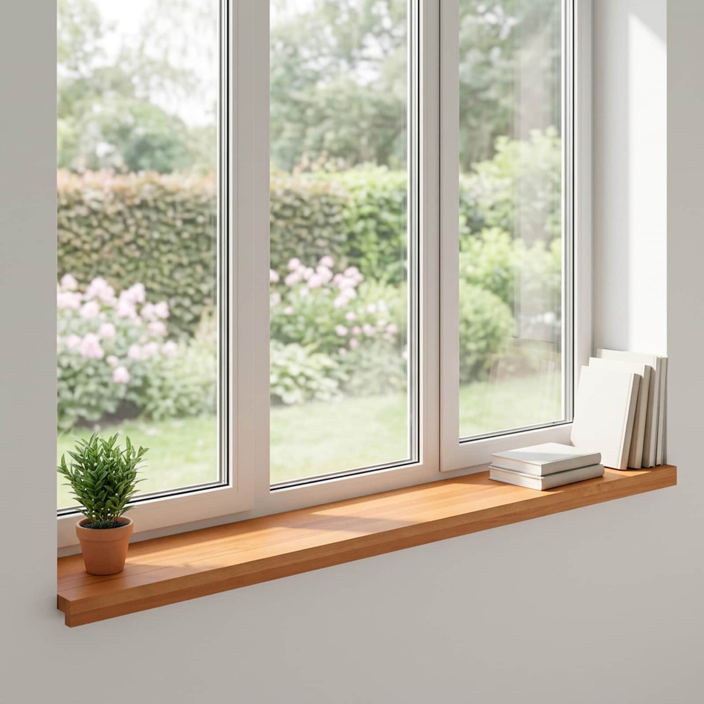 Vindueskarme 2 stk. Lys Brun 120 x 30 x 2 cm Solid bøg