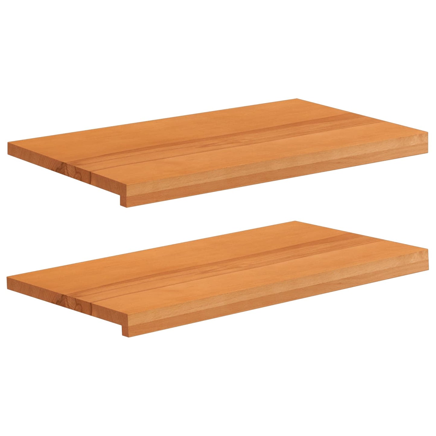 Vindueskarme 2 stk. Lys Brun 70 x 40 x 2 cm Solid bøg